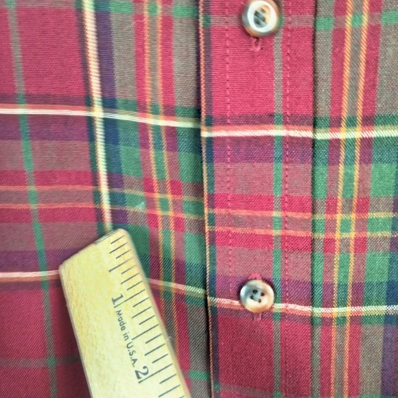Vintage Sir Pendleton Worsted Virgin Wool Shirt Mens XL Red Plaid Button Down - Picture 10 of 11